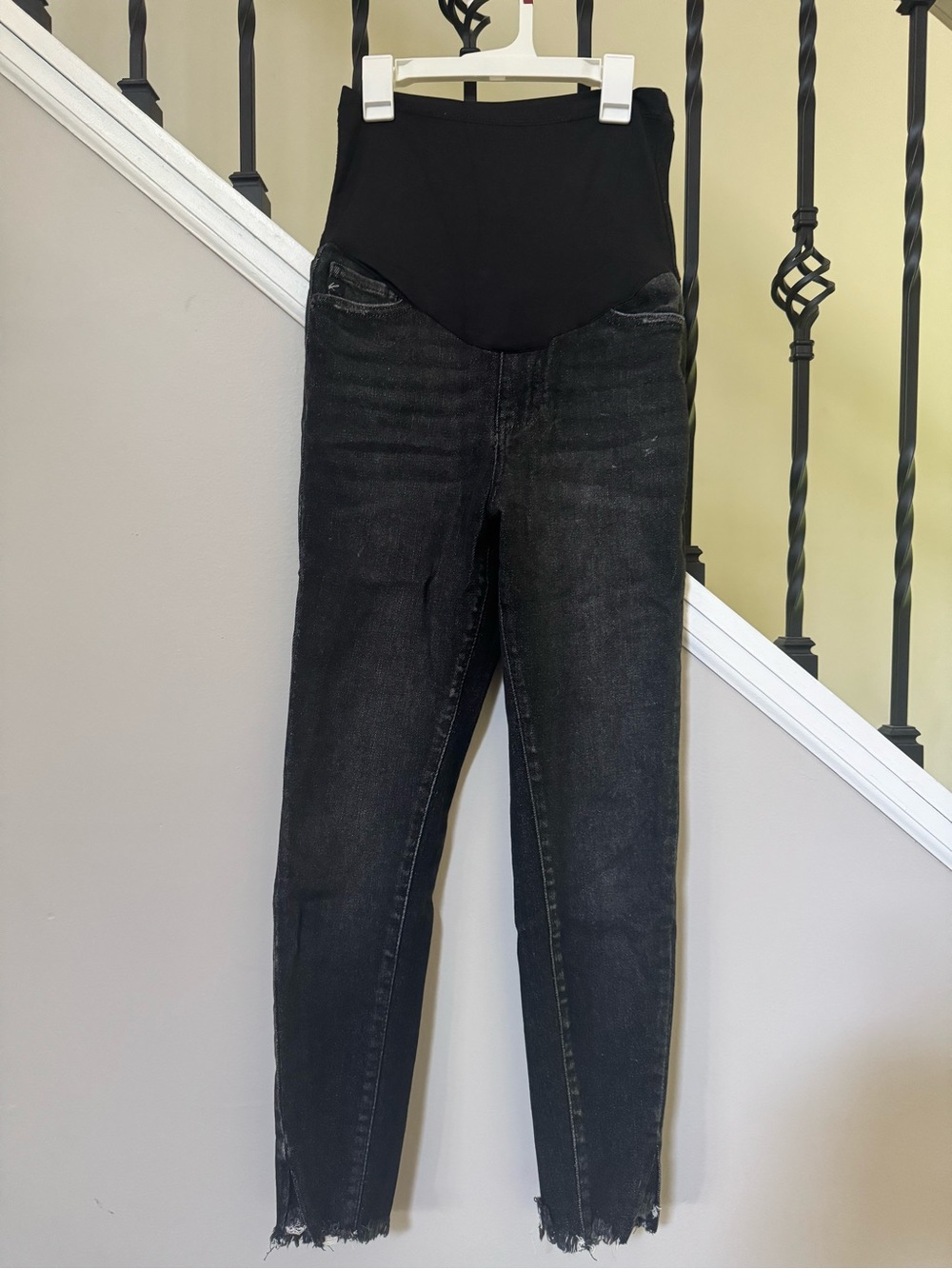 Pinkblush Black Maternity Skinny Jeans with Stretch Panel